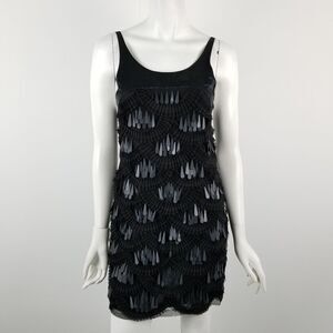 BCBG Black Sequin Lace mini Cocktail Dress XS
